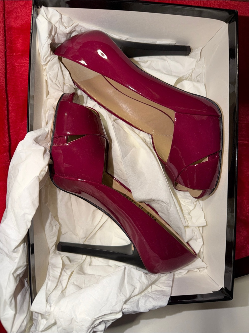 Giuseppe Zanotti Peep-Toe Patent Platform Pumps